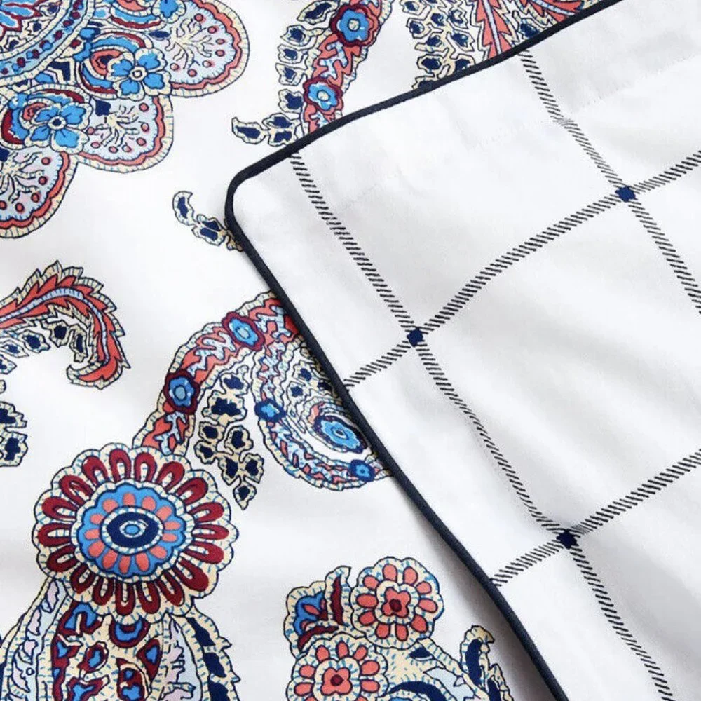 Lauren Ralph Lauren Carter Reversible King Duvet Cover Set + 2 Euro Shams